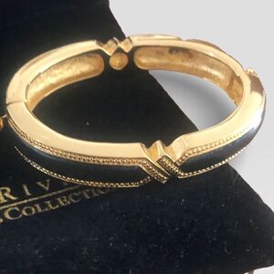 Joan Rivers Navy Blue Hinge Bangle
